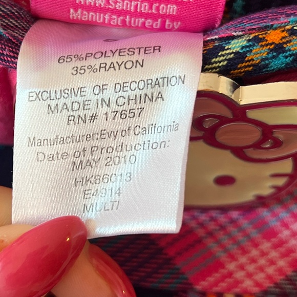 Hello Kitty Kids Skort Hello Kitty Buckle Belt Size Small - Picture 4 of 10